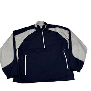 Footjoy 1/4 Zip Pullover Mens XL Blue Golf Windbreaker Long Sleeve‎ Sweater READ